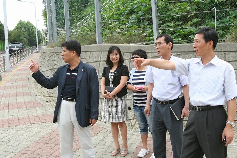 정일우 부의장 민원현장 방문 사진